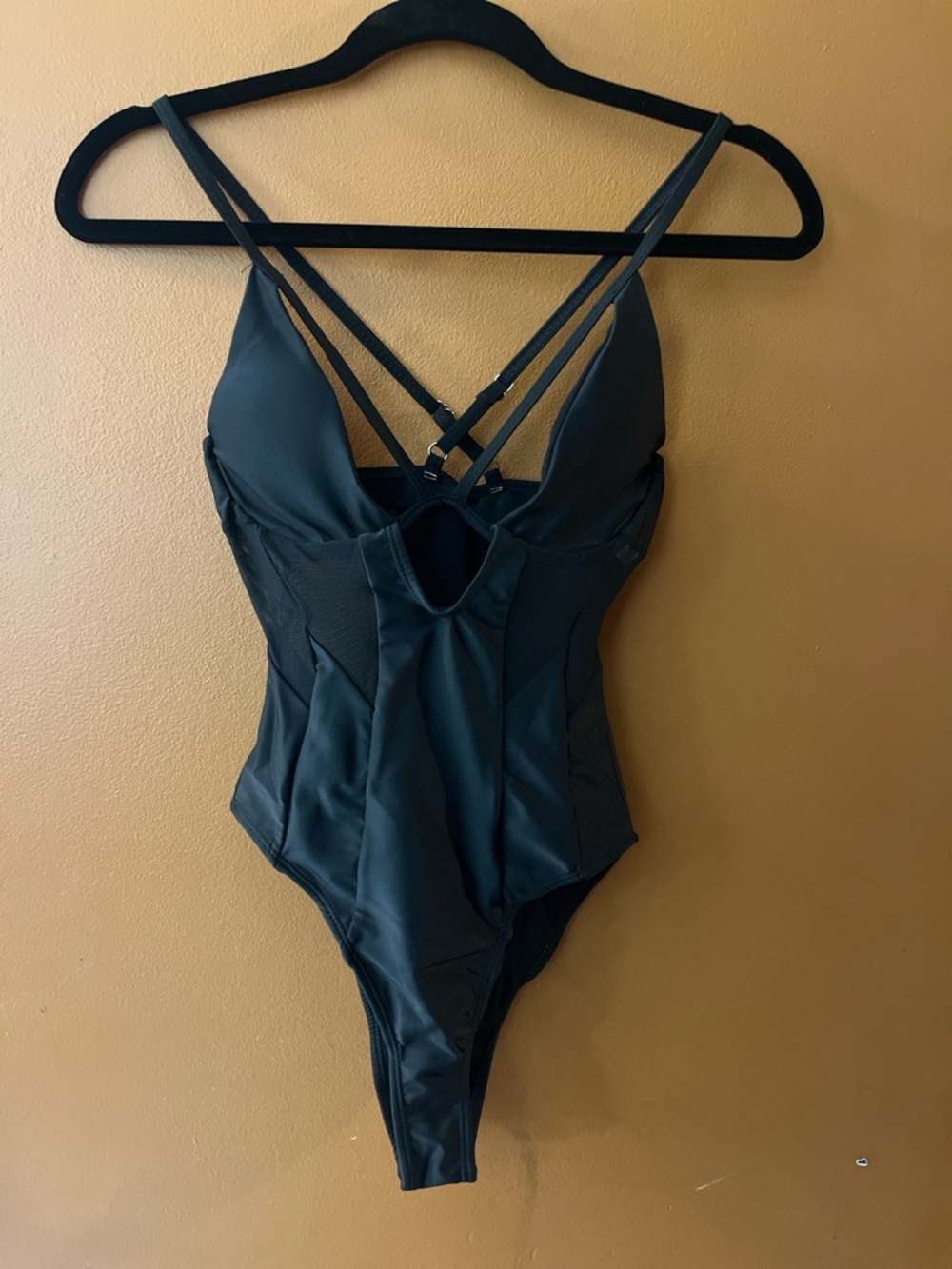 Black Strappy One-Piece Bathing Suit